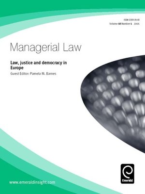 cover image of Managerial Law, Volume 48, Issue 4